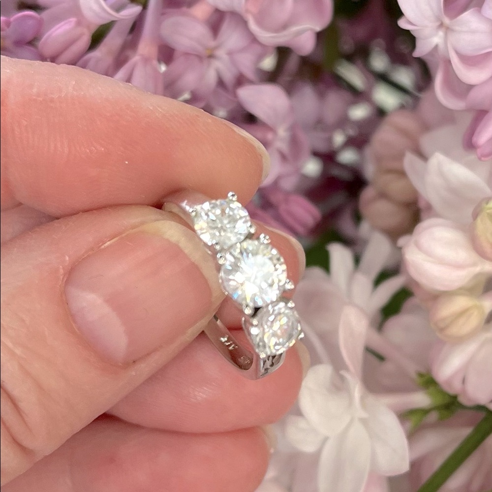 Three Stone silver Ring